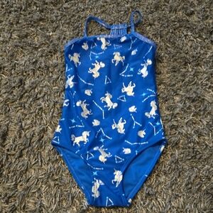 OP Kids Blue One Piece with White Unicorns